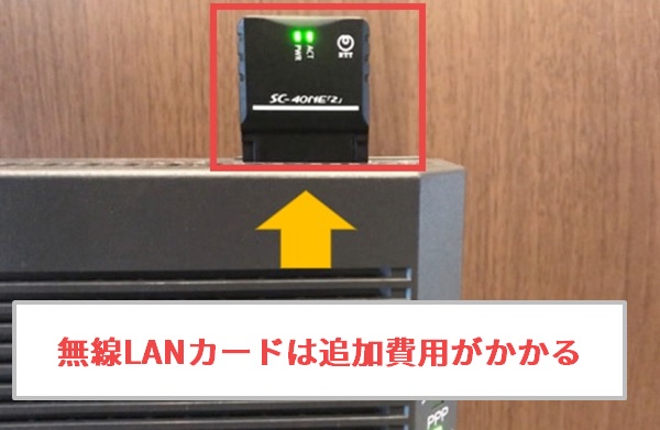 無線LANカードは追加費用がかかる