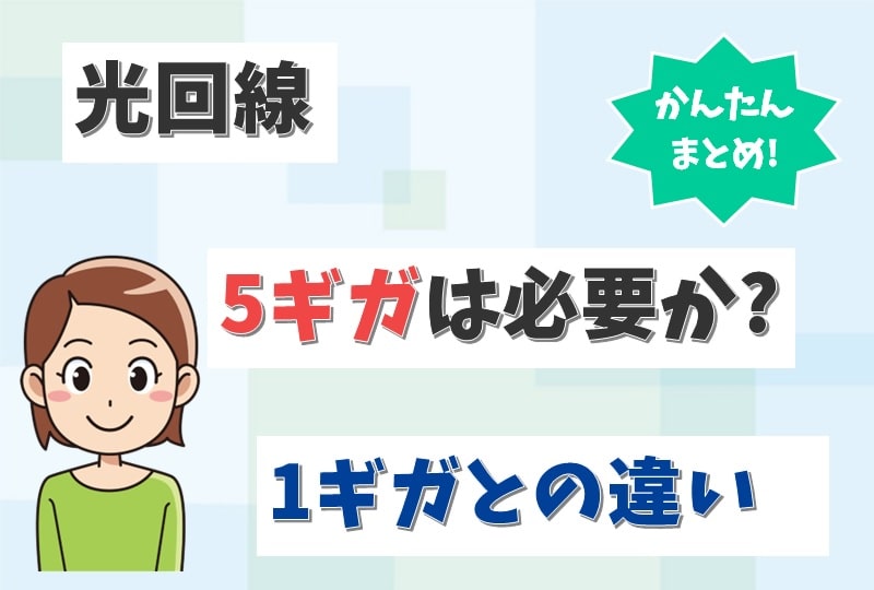 光回線に5ギガは必要か？1ギガとの違いや対応ルーターを調査！【アイキャッチ画像】