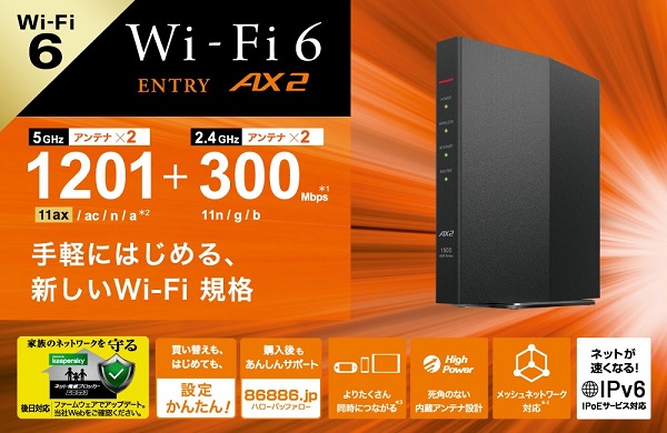 WSR-1500AX2Sのイメージ図